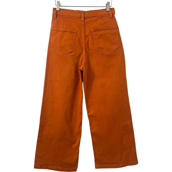 WHIMSY + ROW Flora Crop Wide Leg Pant in Rust Size 26/28 - Picture 9 of 11